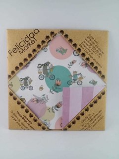 Papel para origami bifaz Bicicleta