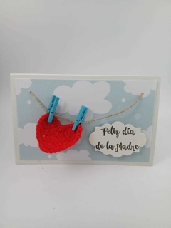 Tarjeta Corazón crochet