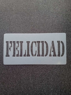 Sténcil Felicidad 20 x 10 cm