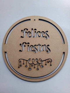 Cartel Felices Fiestas 20 cm