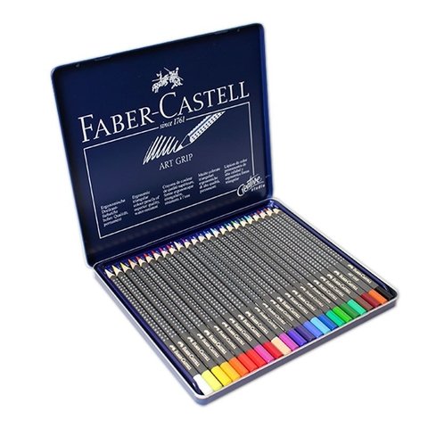Lápis e Cor Faber Castell Art Grip Permanente Estojo 24 Cores