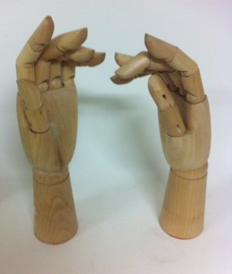 Mão Articulada De Madeira 30cm Direita ou Esquerda - valor unitário