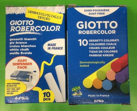 Kit 3 Gizeiras Giotto + caixa de giz branco e caixa de giz colorido - Atelie das Artes