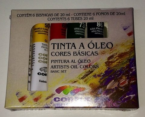Kit Tinta a Óleo Corfix - Cores Básicas 6 cores