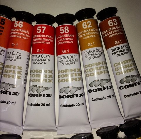 Tinta a Óleo Corfix - Cores Básicas 18 cores na internet