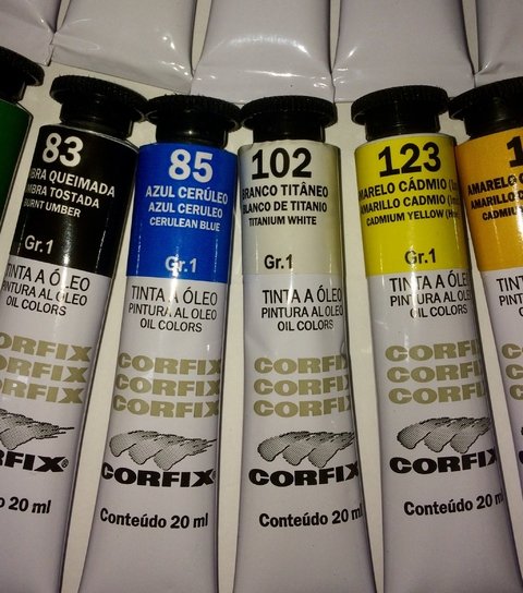 Tinta a Óleo Corfix - Cores Básicas 18 cores - loja online