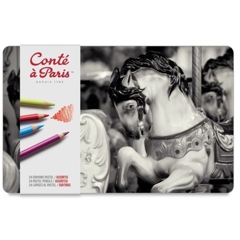Lápis de Cor Pastel Seco Conté à Paris Estojo 24 cores - comprar online