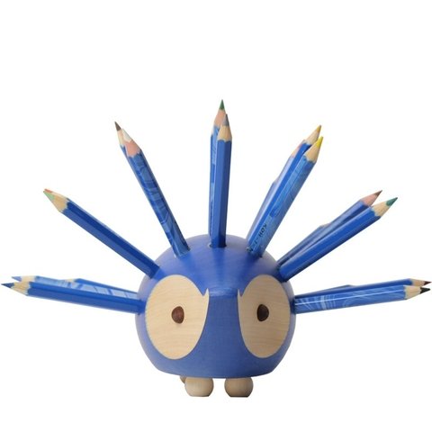 Porta Lápis Porco Espinho Azul com 24 Mini Lápis Koh-I-Noor - comprar online