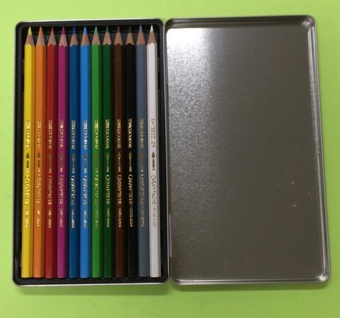 Lapis de cor 12 cores Carandache Aquarelavel - comprar online