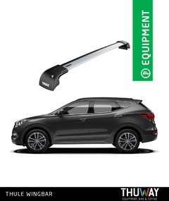 Barras Portaequipaje Thule WingBar Edge Hyundai Santa Fe 2016-2018 Riel de Techo