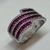 Anillo de Plata 925, Rubies y Circonas. - tienda online