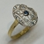 Anillo de Oro 18klts y Plata 925. Art Deco. - karinjoyas