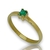 Anillo de Oro 18klts Esmeralda Natural + Certificado Gemologico. - comprar online