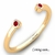 Anillo de Rubies Naturales Birmanos en Oro Amarillo 18klts Tipo Pellizco