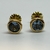 Aros de Oro Amarillo 18k. 1,0 Grs y Topacios Talla Brillante. - comprar online