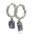 Aros de Plata 925 Carmin,. Con Amatista. - comprar online