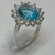 Anillo Roseta Ley Dy Dy de Plata 925 Topacio y Circoñas. - tienda online