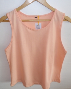 REMERA DAMAS MUSCULOSA 100% ALGODON ART 1119 (I7003-M-CORAL)