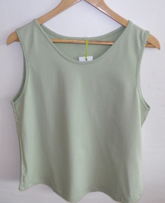 REMERA DAMAS MUSCULOSA 100% ALGODON ART 1119 (I7003-L-VERDE)