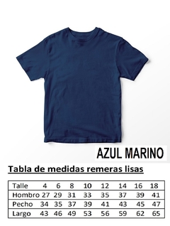 REMERA ESCOLAR 100% ALGODON PEINADO !! TALLE 6 (I5000-T6-MARINO)