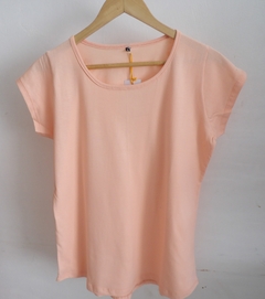 REMERA DAMAS CUELLO ESCOTADO CON MEDIA MANGA ART 1117 (I7001-L-CORAL) - comprar online