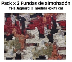 PACK X 2 FUNDA ALMOHADON EN TELA JAQUARD MEDIDA 45X45 CM (A2879-19)