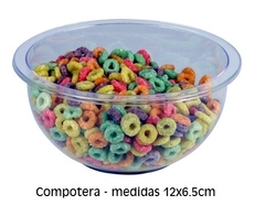 COMPOTERA CRISTAL 12X6.5 CM PLASTICO ART 8791 (A4099)