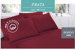 JGO SAB SANTISTA PRATA LISA - 1 1/2 PZA - 100% ALGODON (para colchón 90x190+30cm) (A2797-1BORDO)