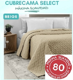 CUBRECAMA TWIN 1 1/2 LINEA SELECT TACTO PIEL DE DURAZNO MEDIDA 160X240CM (A9019-1BEIGE)