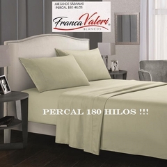 JGO.SABANA 1 1/2 FRANCA VALIERI PERCAL 180 HILOS 70%ALGOD/30%POL(para colchon hasta 90x190+28cm) (A4026-1VERDE)