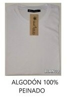 REMERA CUELLO REDONDO 100% ALGODON JERSEY 24/1 COLOR LISO (I8000-XL-BLANCO)