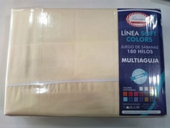 JGO SABANA QUEEN CON EMBOZO Y VIVO LINEA COLO SOFT MICROFIBRA 90 GRS (para colchón de 160x200+30CM (A8540-QH30NATUR)