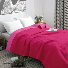 CUBRECAMA MICROMATELASEADO JUNIOR 1 1/2 PZAS PARA COLCHON DE HASTA 90X190 CM FRESH (A3017-1FUCSIA)