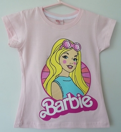 REMERA DE CHICOS 100% ALGODON PEINADO ESTAMAPADA BARBIE DIBUJO (I6007-T8-ROSA)