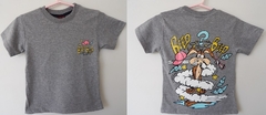 REMERA DE CHICOS 100% ALGODON DOBLE PEINADO ESTAMAPA DOBLE TALLE 10 BEEP BEEP (I6003-T10-GRIS)