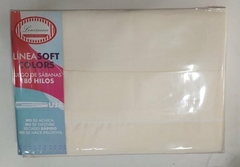 JGO SABANA 2 1/2 CON EMBOZO Y VIVO LINEA COLO SOFT MICROFIBRA 90 GRS (para colchón de 140x190+25cm (A8540-3H30NATUR)