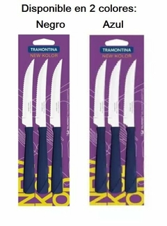 CUCHILLO TRAMONTINA LINEA NEW KOLOR- PACK 3 PZAS - ART 23160 (A2703-1)