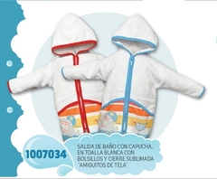 Bata con capucha bolsillo y cierre Little Baby Art 7034 TALLE 5 (A2298-5) - comprar online