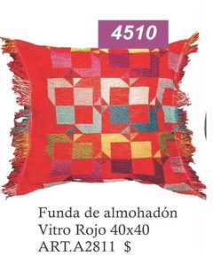 FUNDA DE ALMOHADON LINEA CHENILLE 40X40 - DINA GERADE (A2811VITRO)