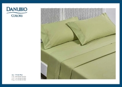 JGO.SABANA PERCAL KING SIZE DANUBIO 144 HILOS CON GUARDA 100%ALGOD (para colchon de 200x200+30cm) (A4041-5VERDE)