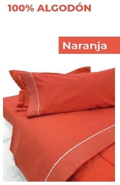 JGO.SABANA QUEEN180 HILOS 100% ALGODON COLCHON 160X200+30CM (A8742-QH30NARAN)