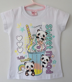 REMERA DE CHICOS 100% ALGODON PEINADO ESTAMAPADA TALLE 10 SWEET (I6013-T10-BLANC)