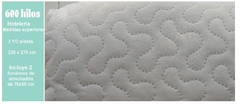 CUBRECAMA KING SIZE 600 HILOS C/ 2 FUNDONES DE ALMOHADON DE 100X50cm MEDIDA 270X270 MICRO120GR (A175550-KFSMGCL)