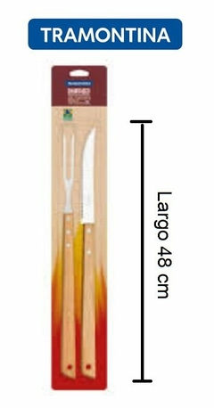 JGO.DE ASADOR LARGO 2 PIEZAS MEDIDA LARGO 48 CM TRAMONTINA ART 26499/046 (A2701)