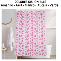 CORTINA DE BAÑO SIMPLE PESADA ART 019 (INCLUYE GANCHOS) (A5015MARIPOSA)