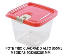 POTE TRIO CUAD ALTO 350ML 108X98X83MM ART 5987 (A5010)