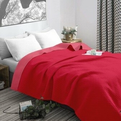 CUBRECAMA MICROMATELASEADO JUNIOR 1 1/2 PZAS PARA COLCHON DE HASTA 90X190 CM FRESH (A3017-1ROJO)