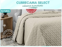 CUBRECAMA 2 1/2 QUEEN LINEA SELECT TACTO PIEL DE DURAZNO MEDIDA 235X240CM (A9019-3NATURAL)