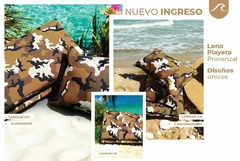 LONA PLAYERA XL (2 pzas 140X200cm) TELA LONA PESADA + 2 ALMOHADON 30x20cm PACK con CIERRE (A20955-XL-1)