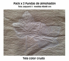 PACK X 2 FUNDA ALMOHADON EN TELA JAQUARD MEDIDA 45X45 CM (A2879-33)